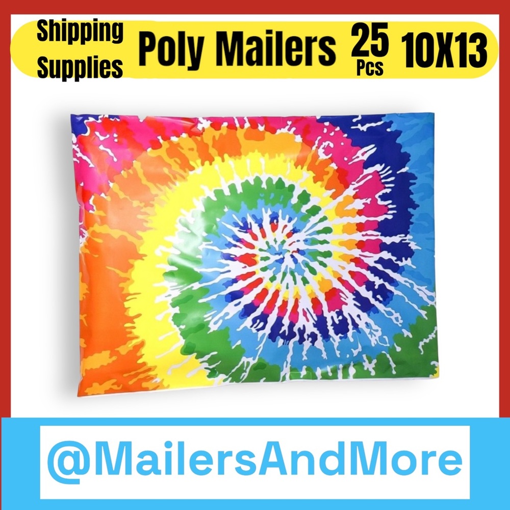 25 10X13 Poly Mailers Tye Dye Shipping Envelopes PRICE IS FIRM - Picture 7 of 15